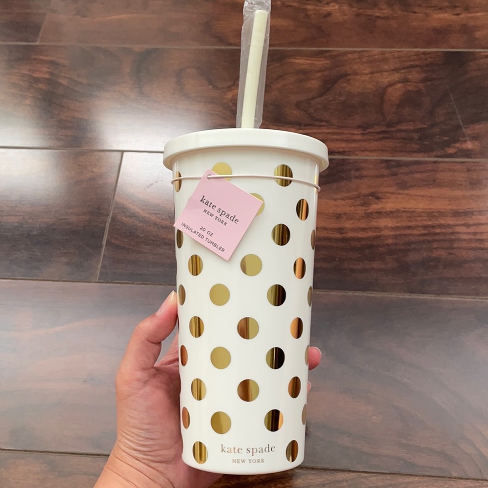Kate Spade Gold Dots Tumbler